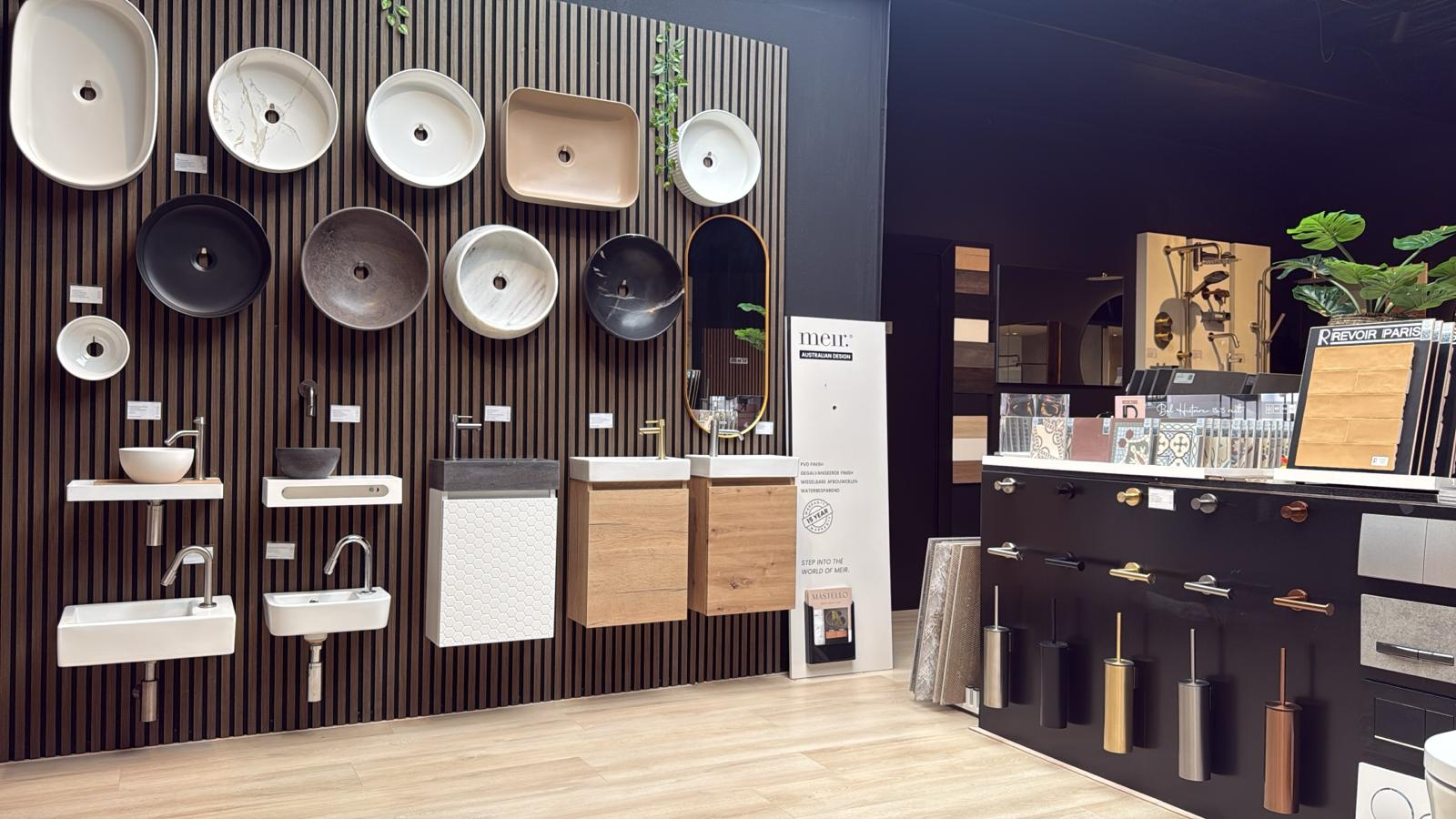 Sanitair producten showroom